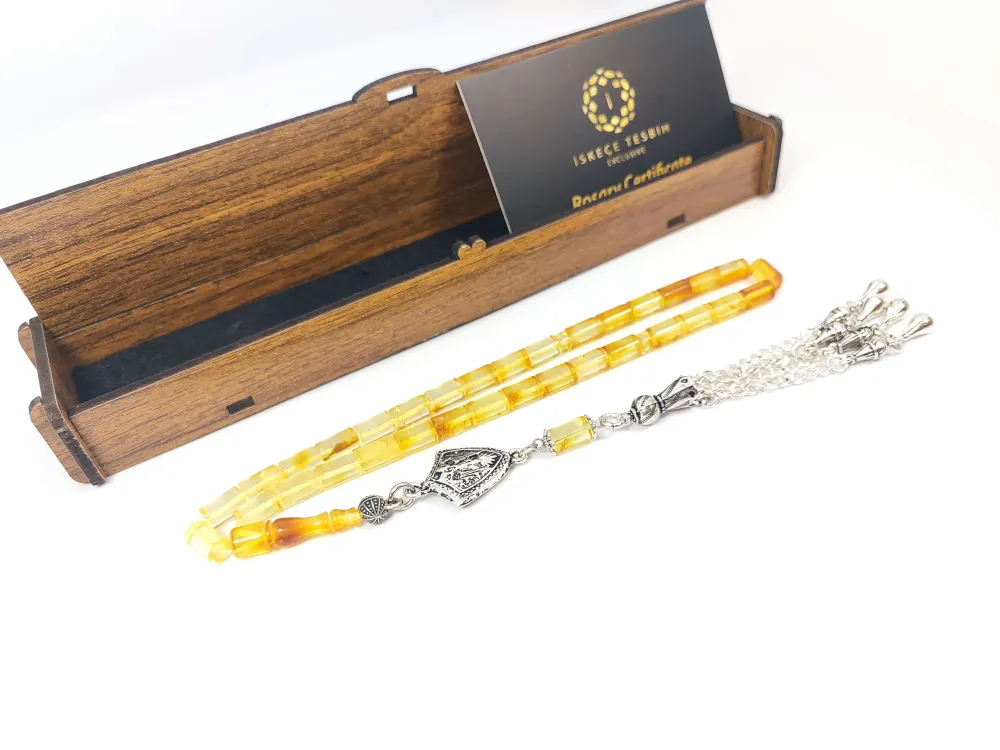 Gümüş Püsküllü İskeçeli̇ Cemi̇l Usta Eseri̇ 9.80 Gr. Li̇tfanya Kaya Damla Kehri̇bar küçük resim 2