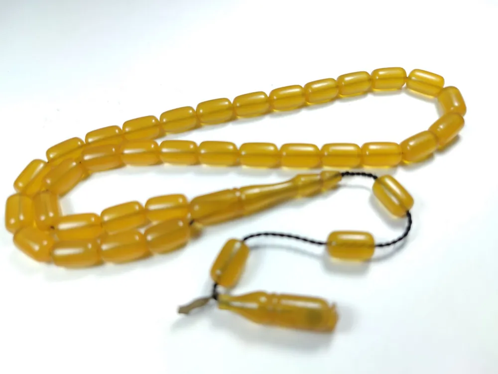 Muhammed Taci̇r Usta İşi̇ İmzalı Mühürlü Sıkma Kehri̇bar küçük resim 2