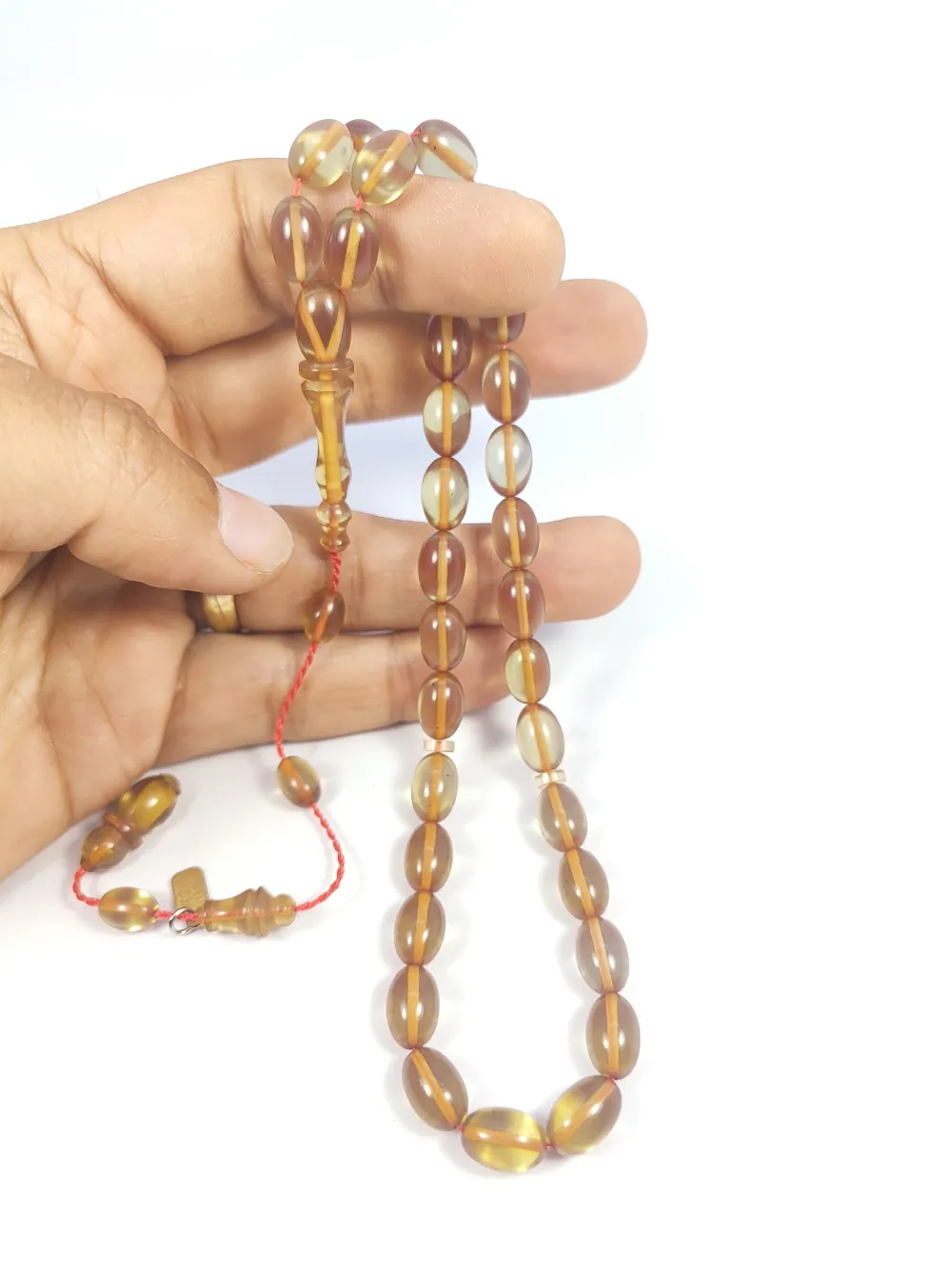 Mesut Elma Usta Eseri̇ 0.6 Deli̇m Çi̇ft Ci̇lalı Eski̇ Alman Sıkma Kehri̇bar küçük resim 5