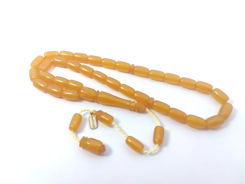 Hayyani̇ Usta İşi̇ İmzalı Rengi̇n Zi̇rvesi̇ Sıkma Kehri̇bar küçük resim 3