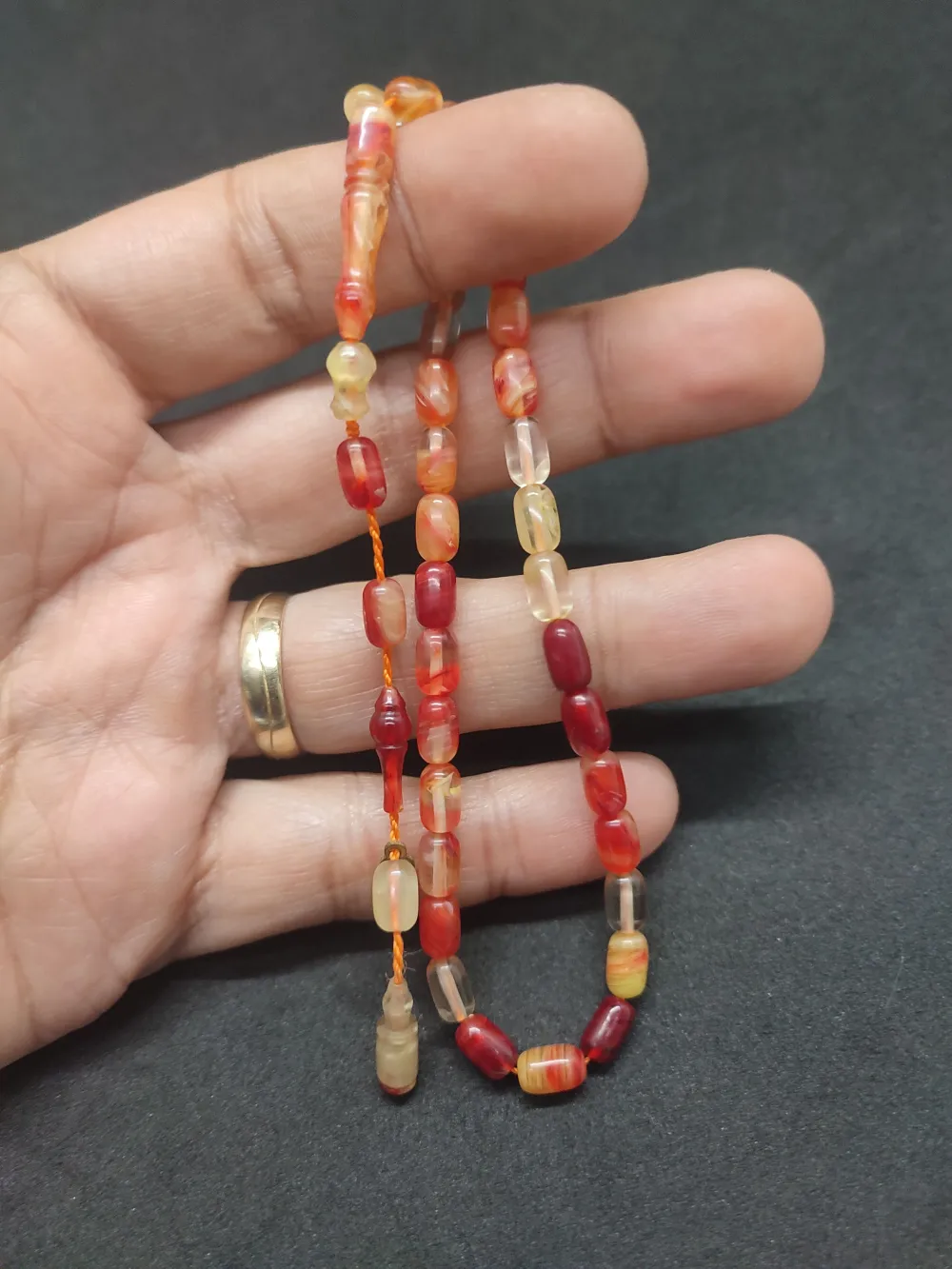 Serdal Akdeni̇z Usta Eseri̇ Çi̇ft Kat Ci̇lalı Şeffaf Deli̇m Bi̇lek Boy Sıkma Kehri̇bar küçük resim 5