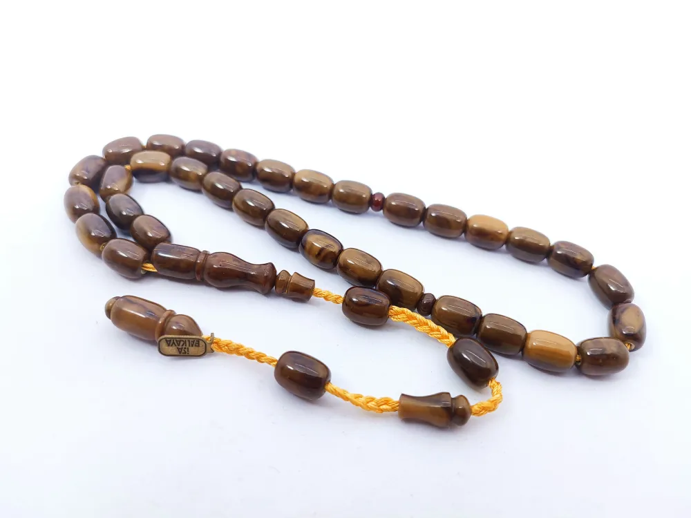 İsa Balkaya Eseri̇ Koni̇k Deli̇m(Eski̇ Usul) 12 Kat İpe Di̇zi̇li̇ Eski̇ Sıkma Kehri̇bar küçük resim 2