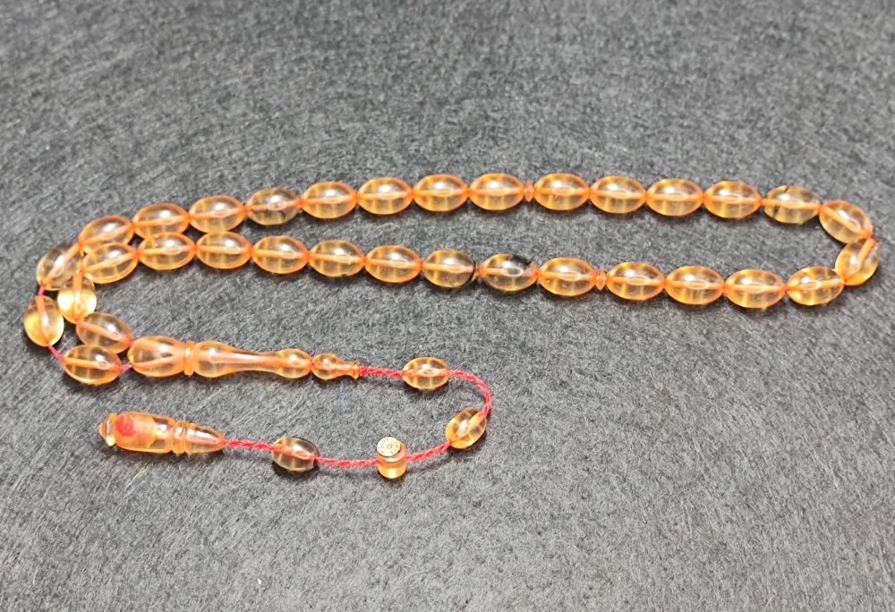 Mahmut Akdamar Usta İşi̇ İmzalı Mühürlü  Sıkma Kehri̇bar küçük resim 2