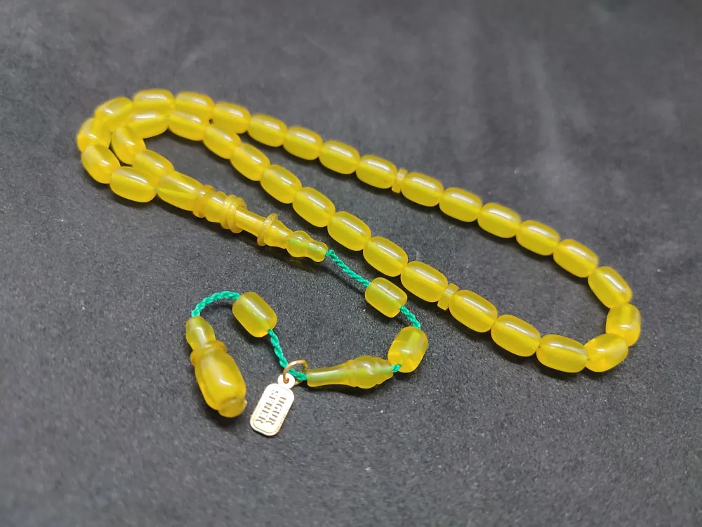 Uğur Şener Usta Eseri̇ İmame Halkalı Çi̇ft Kat Ci̇lalı Sıkma Kehri̇bar