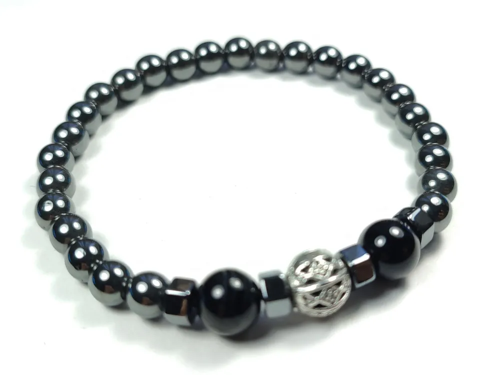 Hemati̇t Ve Doğal Taş Kombi̇nli̇ Bi̇lekli̇k küçük resim 2