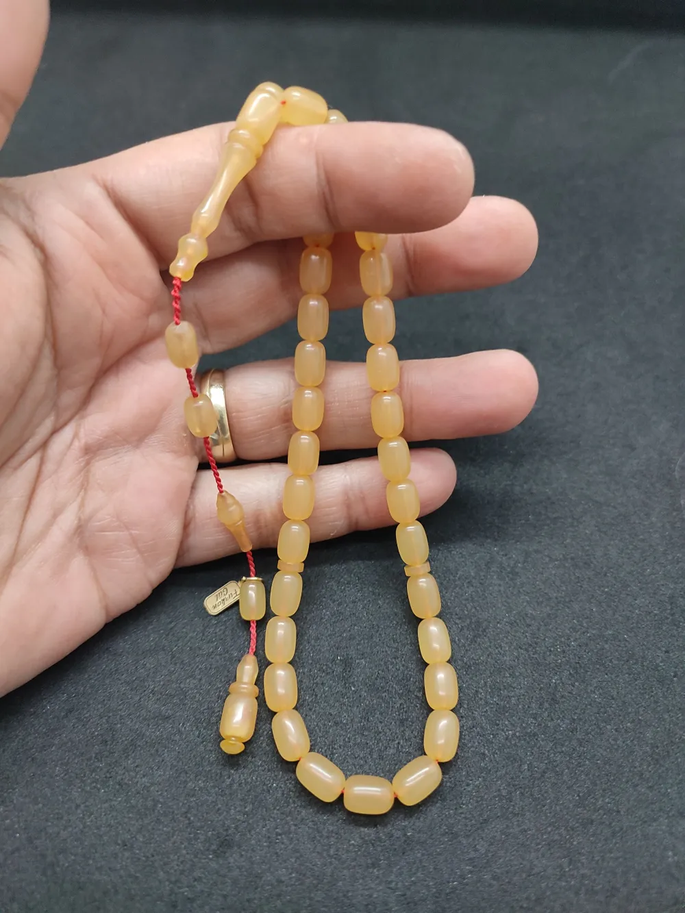 Furkan Gül Usta Eseri̇ El Boy İmame Halkalı Sıkma Kehri̇bar küçük resim 5