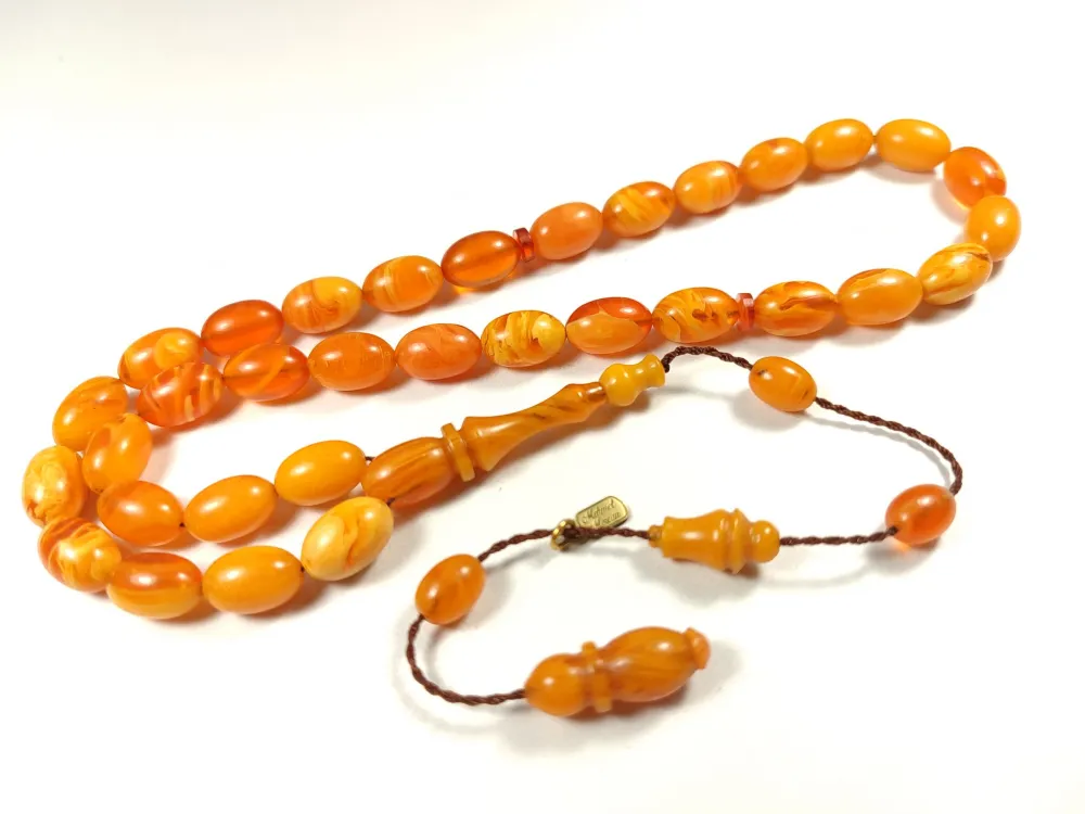 Mehmet Mercan Usta İşi̇ İmzalı Mühürlü Sıkma Kehri̇bar küçük resim 3