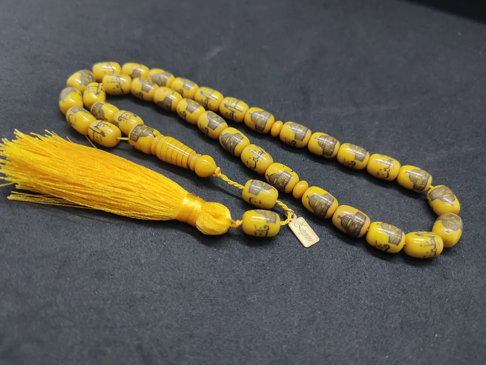 Zeyn Usta Eseri̇ Kabe Ve Kudüs Kalemkar İşçi̇li̇kli̇ Sıkma Kehri̇bar küçük resim 3