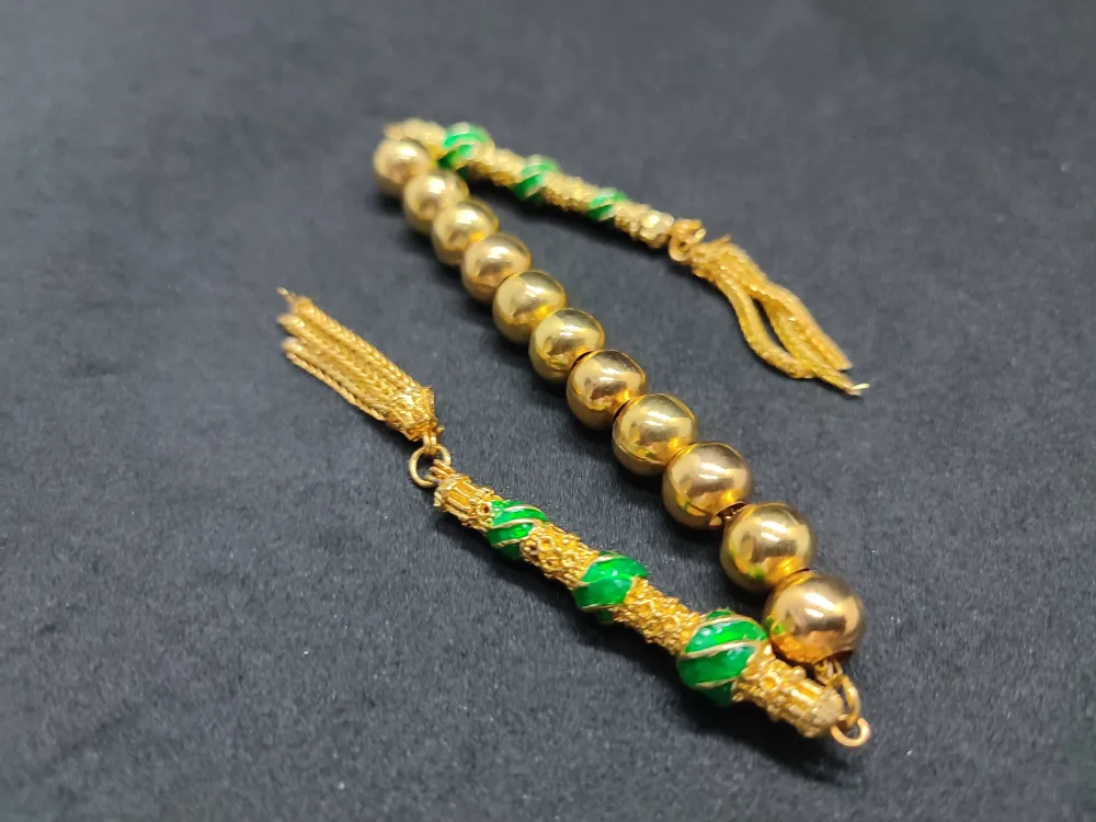 Bu Fi̇yata Yok! Çi̇ft Nakkaş İmame Zaza Model  Düşük Ayar Gümüş Tesbi̇h küçük resim 3