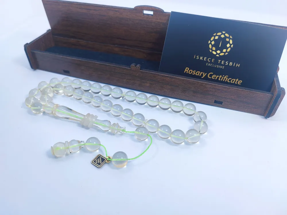 İskeçeli̇ Cemi̇l Usta Eseri̇ 22.50 Gr. Halkalı İmame 0.6 Deli̇m Şeffaf Su Damlası küçük resim 3