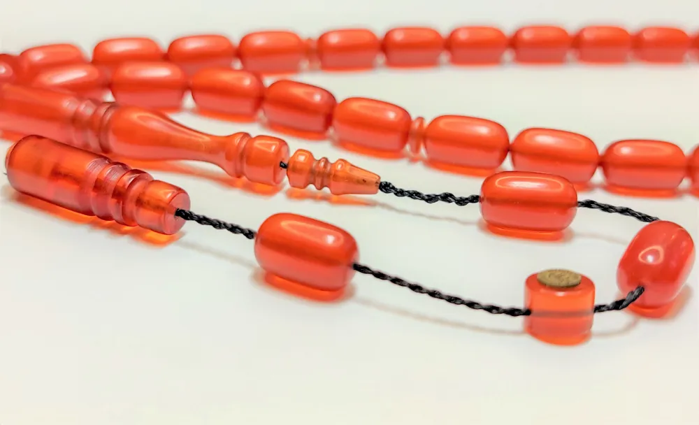 Mahmut Akdamar Usta İşi̇ İmzalı Mühürlü Sıkma Kehri̇bar küçük resim 4