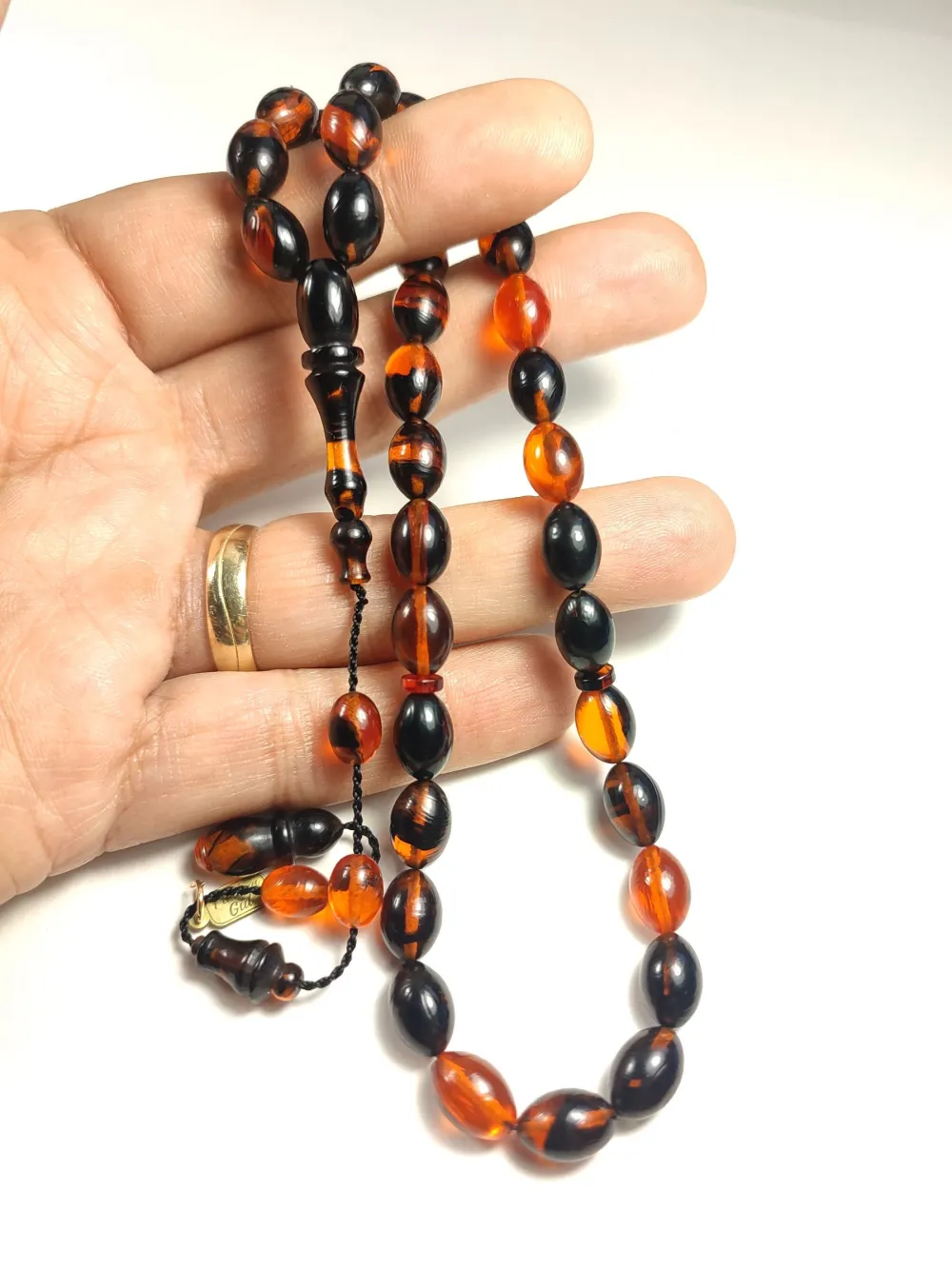 Furkan Gül Usta İşi̇ İmzalı Mühürlü  Sıkma Kehri̇bar küçük resim 5