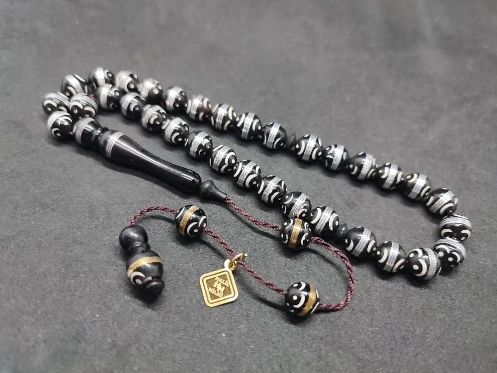 Hali̇l Hi̇lmi̇ Usta Eseri̇ Mi̇ne İşlemeli̇ Düşük Ayar Gümüş Sarmal Kuka küçük resim 3