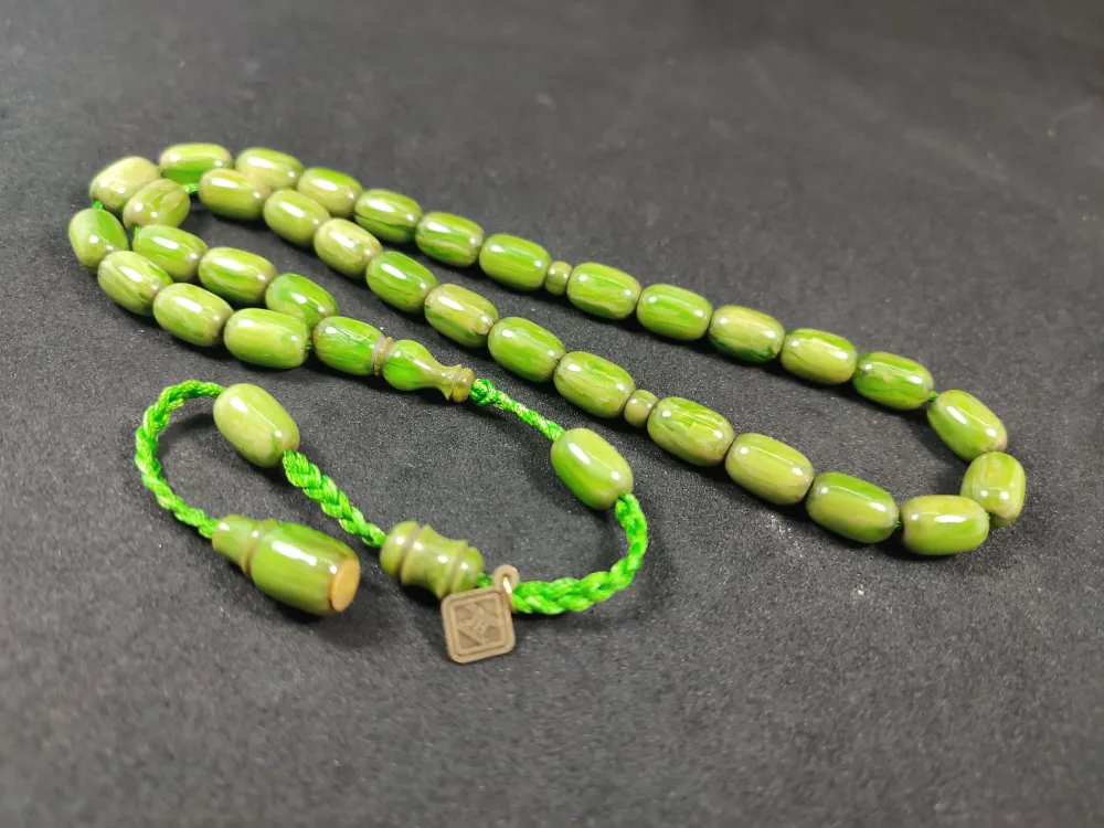 Junai̇d Hasan Usta Eseri̇ 12 Kat İpe Di̇zi̇lmi̇ş Anti̇k Model Bakali̇t küçük resim 3