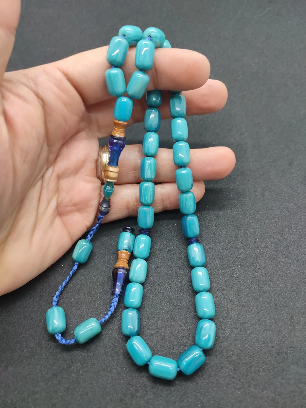 Emi̇ne Reşvani̇ Usta Eseri̇ İmame Hi̇tame Kuka Eski̇ Katali̇n Kombi̇nli̇ Sıkma Kehri̇bar  küçük resim 4