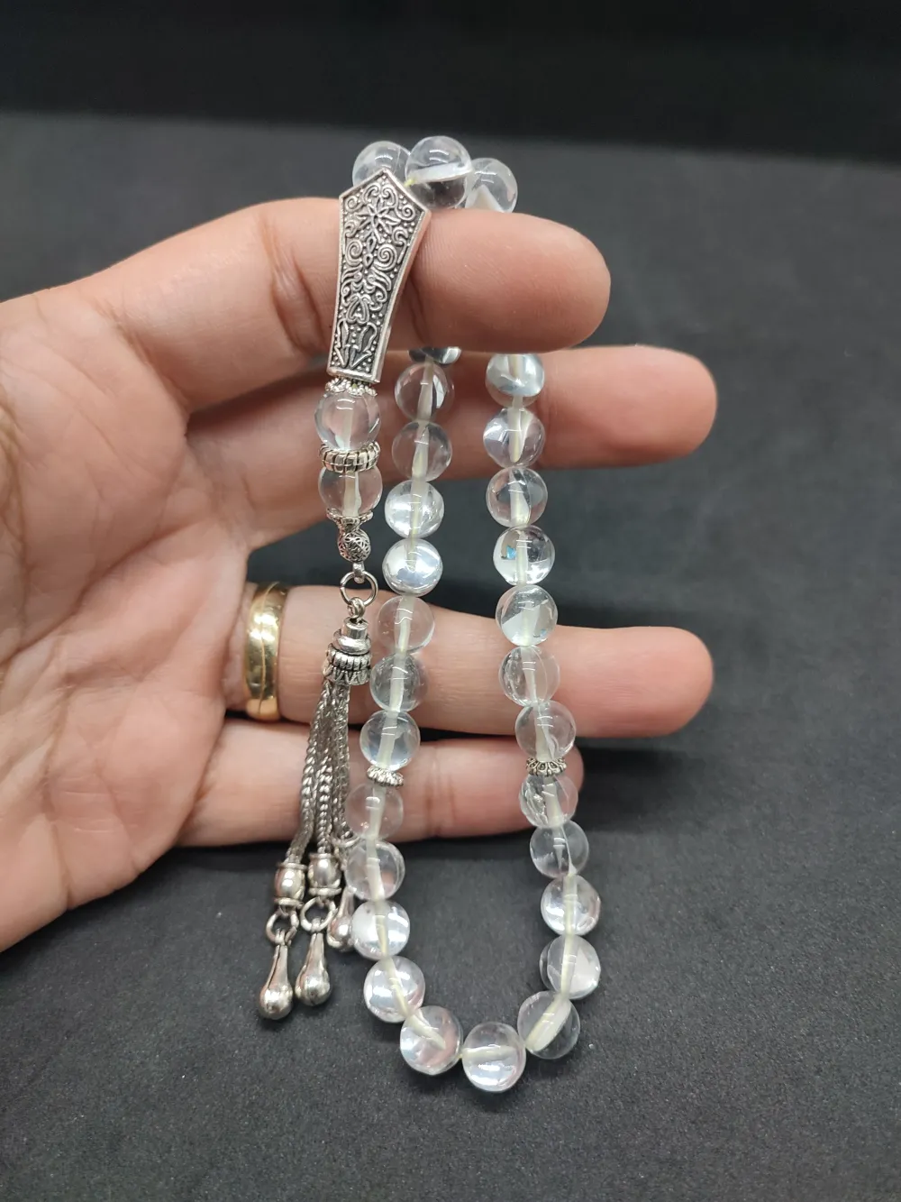 Özel Püskül Di̇zayn Doğal Aki̇k Taşı küçük resim 4