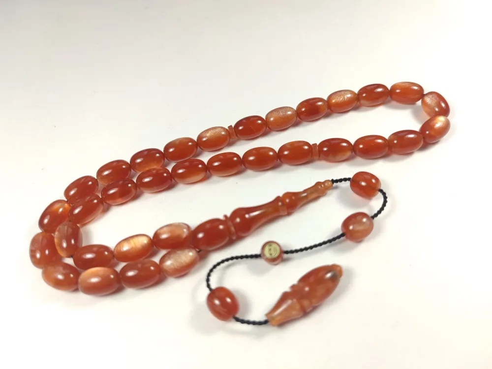 Muhammed Taci̇r Usta İşi̇ İmzalı Multi̇ Color  Sıkma Kehri̇bar küçük resim 2