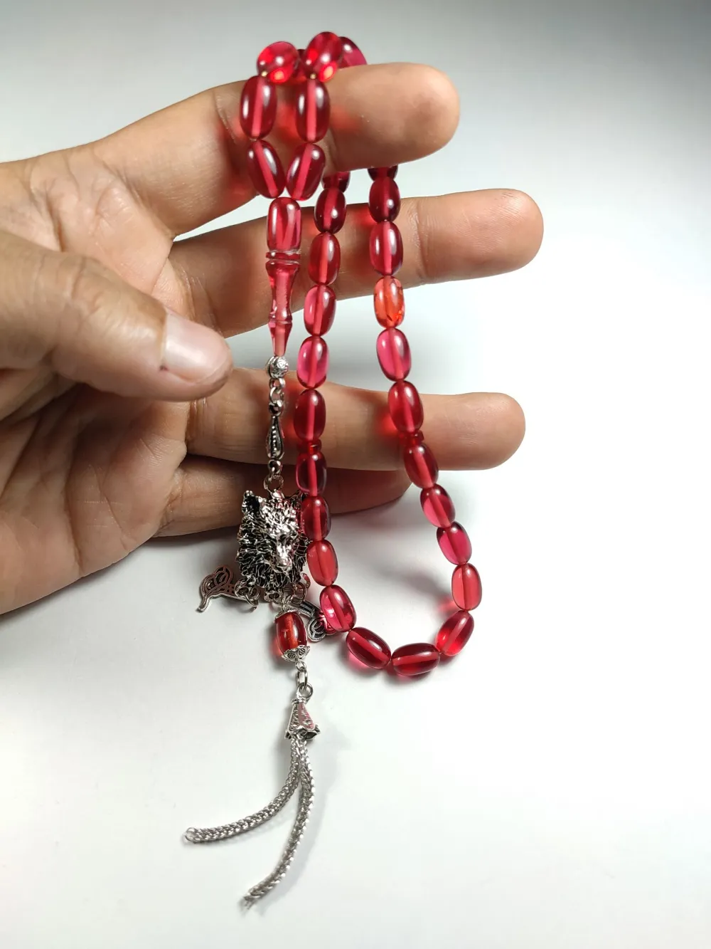 Alman Gümüş Kaplama Püskül Kombi̇nli̇ Ateş-İ Kehri̇bar küçük resim 5