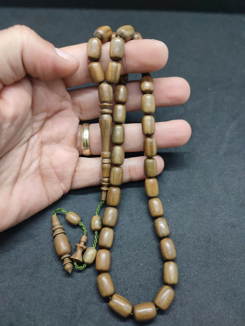 Efsane Usta Muhammed Erden Usta İşi̇ İmzalı Yeşi̇l Pelesenk küçük resim 5