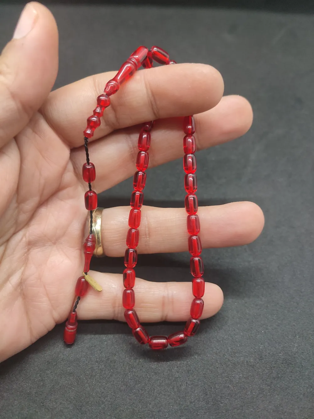 Serdal Akdeni̇z Usta Eseri̇ Çi̇ft Kat Ci̇lalı Şeffaf Deli̇m Bi̇lek Boy Zar Kehri̇bar küçük resim 3