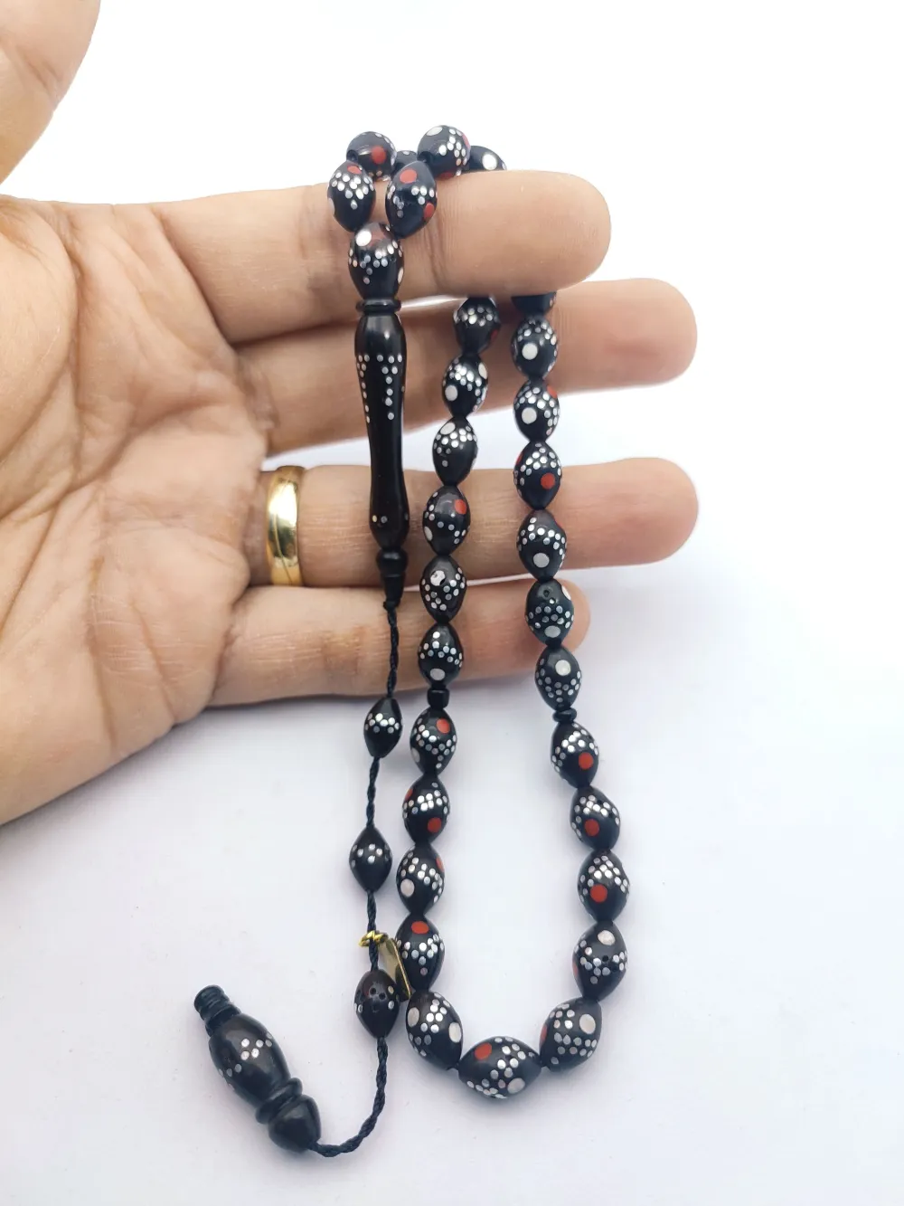 Hali̇l Hi̇lmi̇ Usta Eseri̇ Mi̇ne Fi̇ruze İşlemeli̇ Gümüş Çakımlı Kuka küçük resim 4