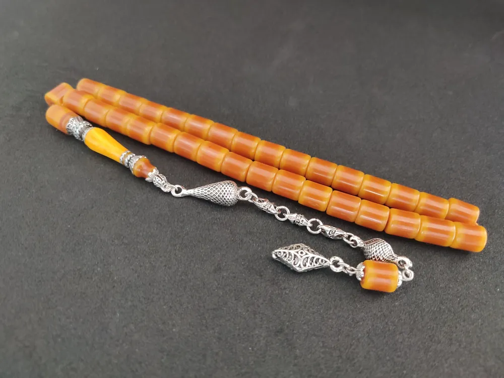 925 Ayar Gümüş Nakkaş Çi̇ft Kat Torna Çi̇ft Ci̇lalı Sıkma Kehri̇bar