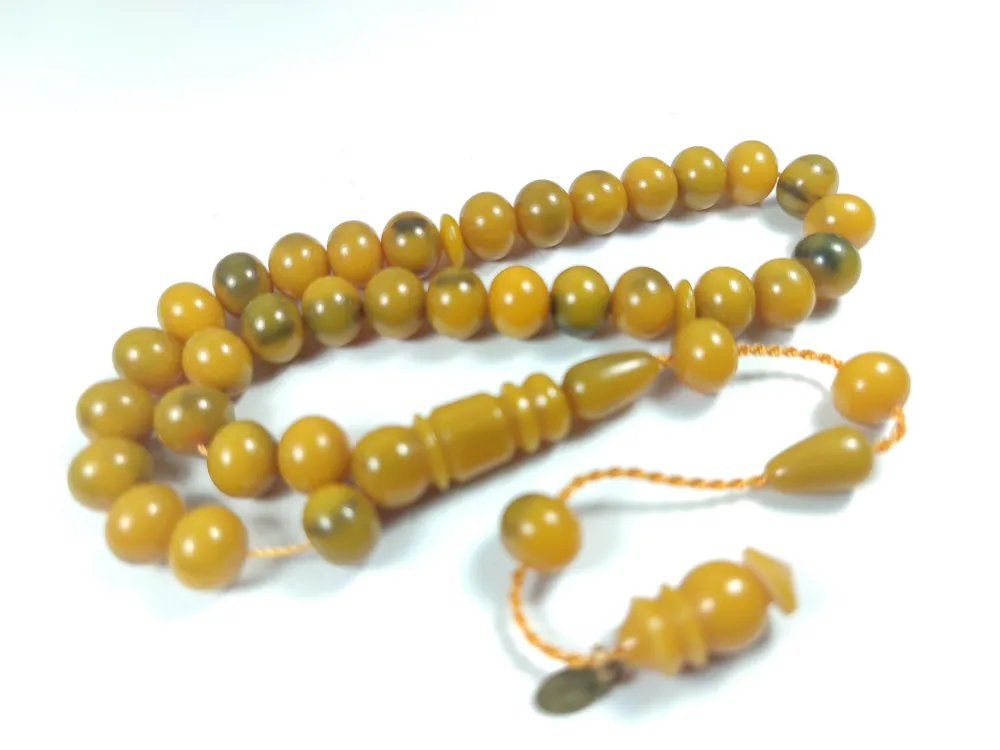 Junai̇d Hasan Usta İşi̇ İmzalı Mühürlü Sıkma Kehri̇bar küçük resim 2