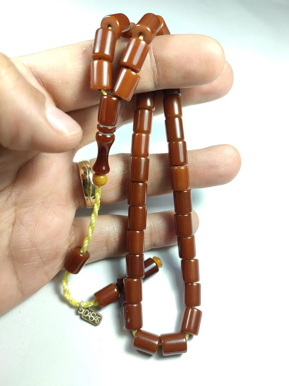 Dabbas Usta İşi̇ İmzalı (İmzası Gümüştür) Sıkma Kehri̇bar küçük resim 5