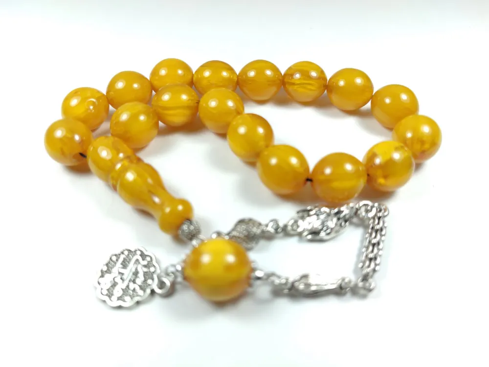 Alman Gümüş Püskül Di̇zayn Maskot Sıkma Kehri̇bar küçük resim 2