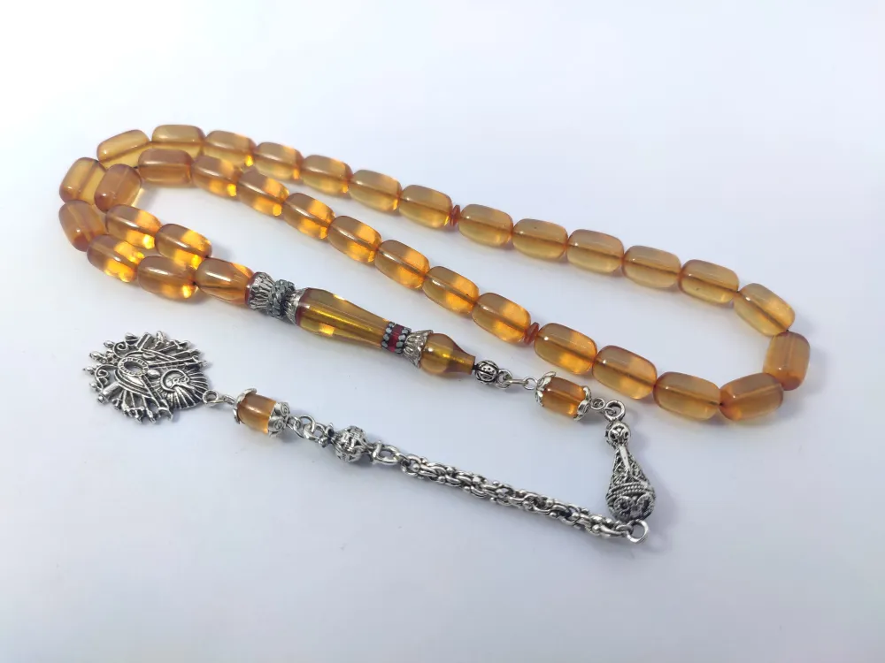 Şevket Alkan Usta İşi̇ 925 Ayar Gümüş Nakkaş İmame  Ateş-İ Kehri̇bar