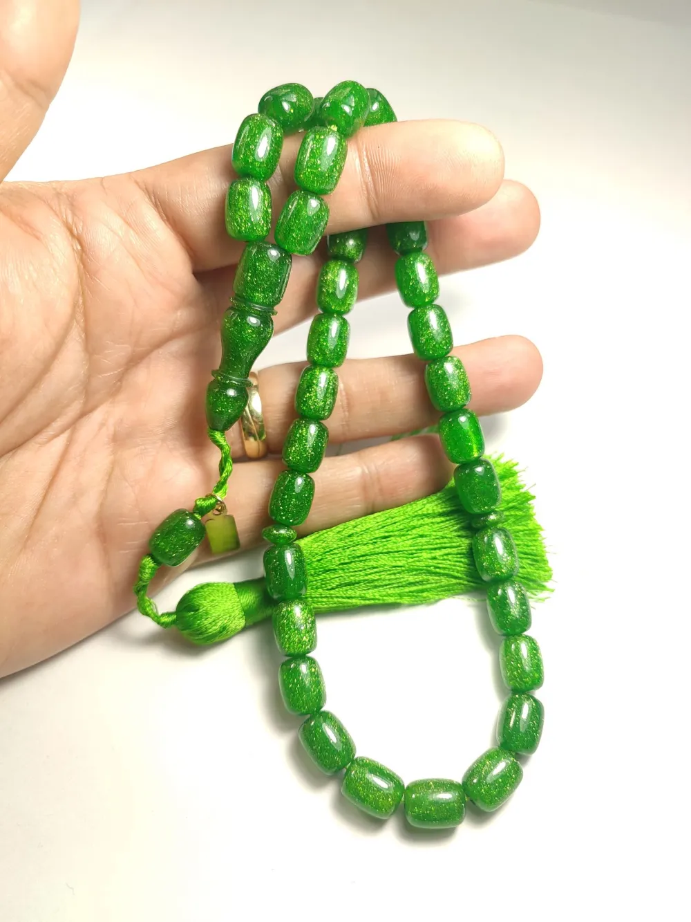 Ebu Zeyn Usta İşi̇ İmzalı Osmanlı Torunu Sıkma Kehri̇bar küçük resim 4