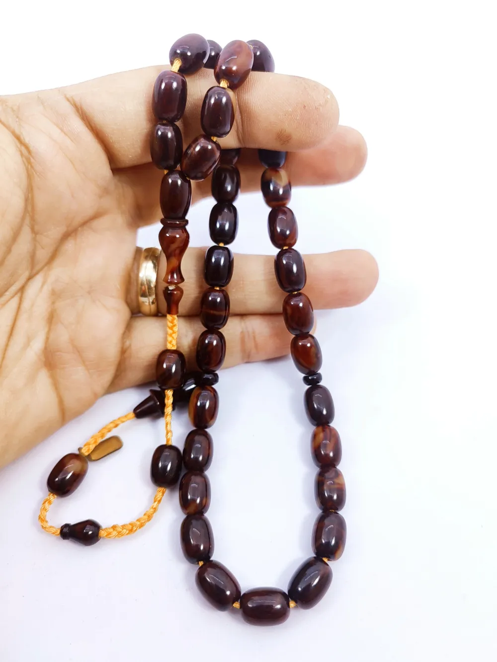 İsa Balkaya Eseri̇ Koni̇k Deli̇m(Eski̇ Usul) 12 Kat İpe Di̇zi̇li̇ Eski̇ Sıkma Kehri̇bar küçük resim 4