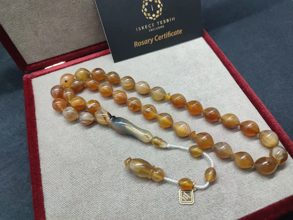 İskeçeli̇ Cemi̇l Usta Eseri̇ 30.15 Gr. İri̇ Boy Dağ Ceylanı Boynuzu küçük resim 3