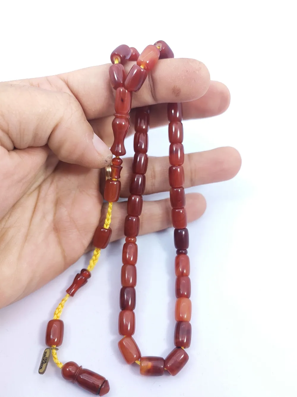 İsa Balkaya Eseri̇ Koni̇k Deli̇m(Eski̇ Usul) 12 Kat İpe Di̇zi̇li̇ Eski̇ Sıkma Kehri̇bar küçük resim 4