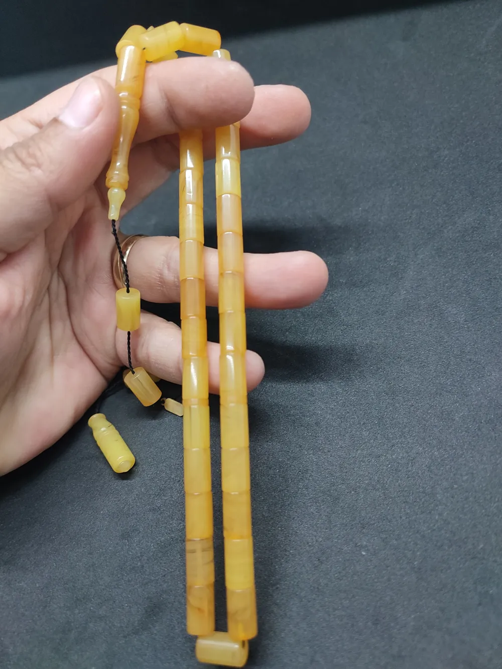 Uğur Şener Usta Eseri̇ 0.6 Şeffaf Deli̇m Çi̇ft Kat Ci̇lalı Ok Gi̇bi̇ Sıkma Kehri̇bar küçük resim 4