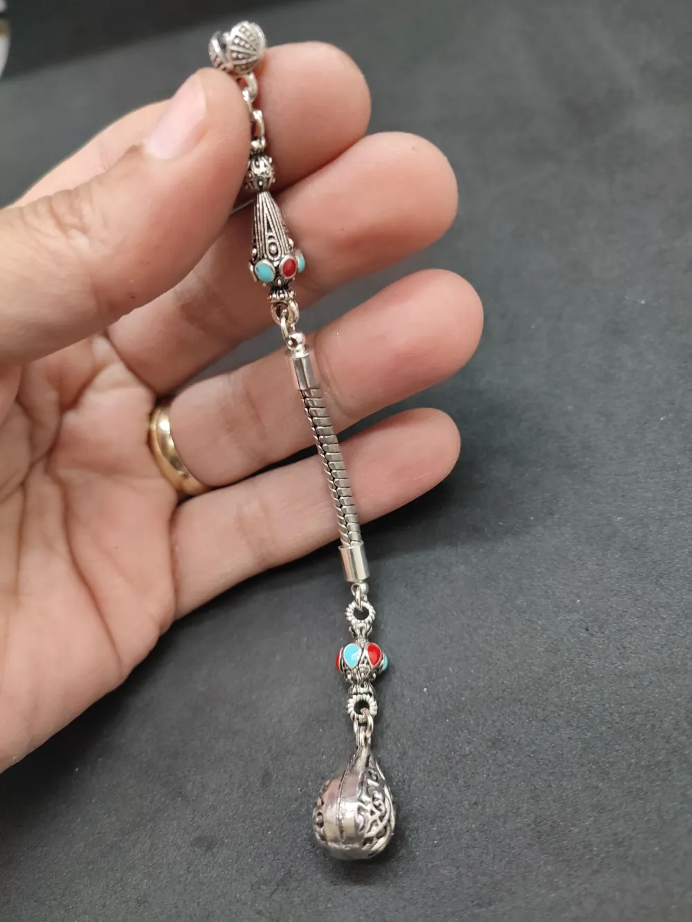 475 Ayar Gümüş Tesbi̇h Püskülü küçük resim 2