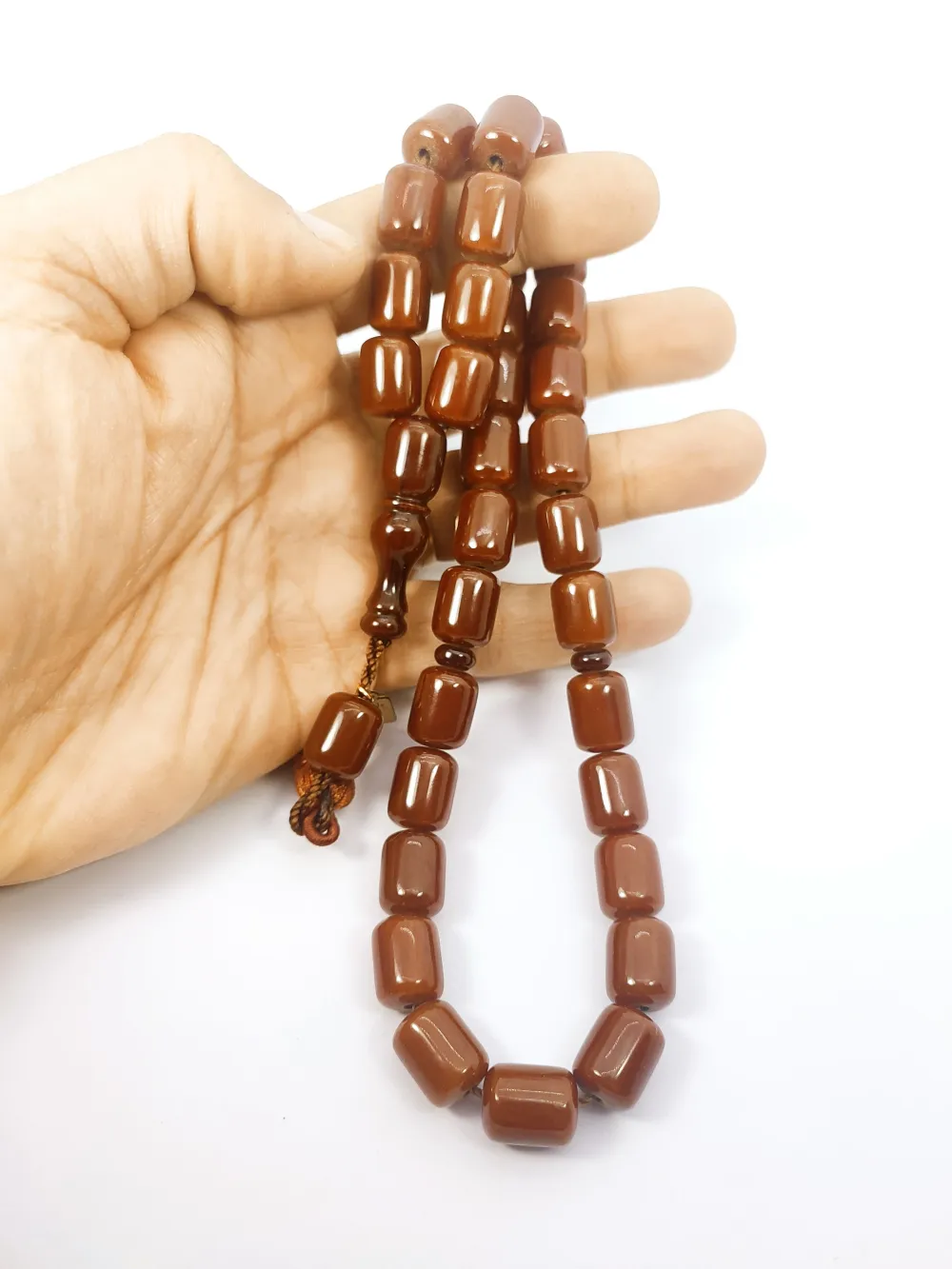 Ebu Zeyn Usta Eseri̇ İmzalı İri̇ Boy Sıkma Kehri̇bar küçük resim 5