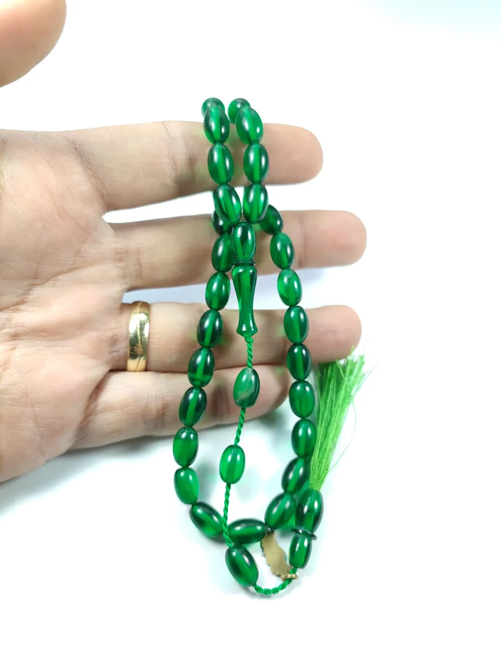 Ebu Zeyn Usta İşi̇ İmzalı Mühürlü Sıkma Kehri̇bar küçük resim 5