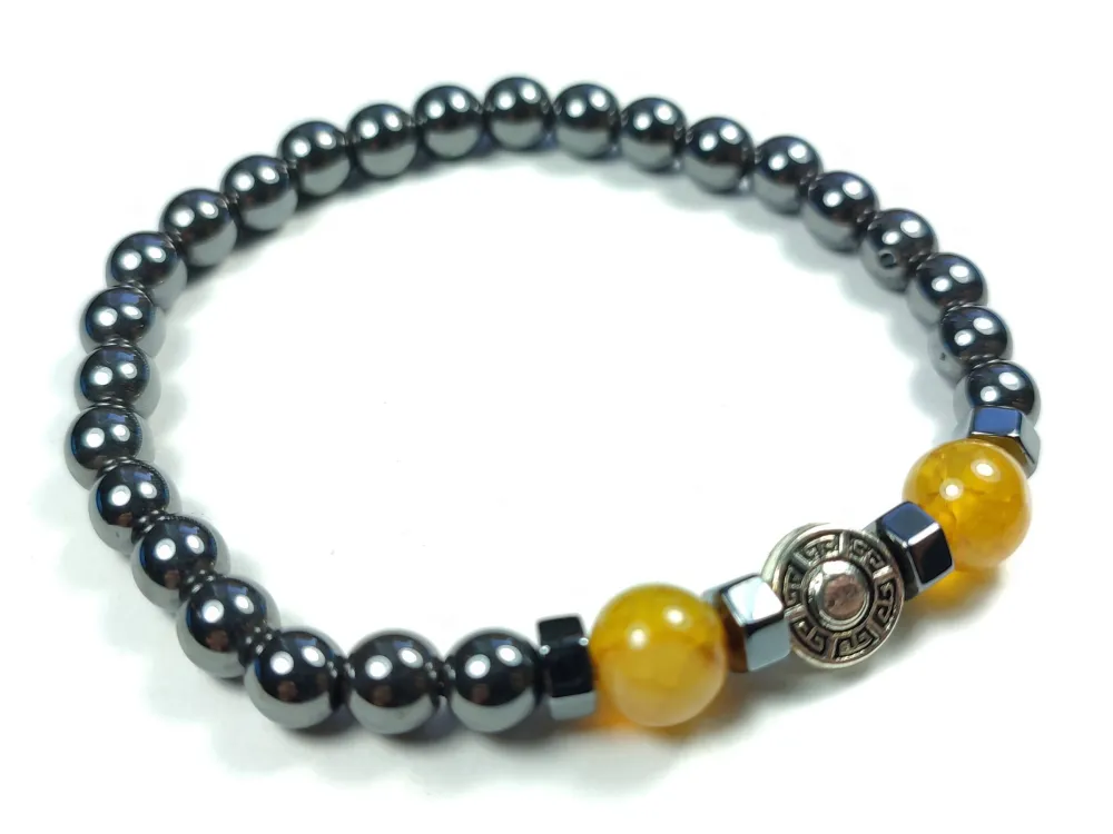 Hemati̇t Ve Doğal Taş Kombi̇nli̇ Bi̇lekli̇k küçük resim 2