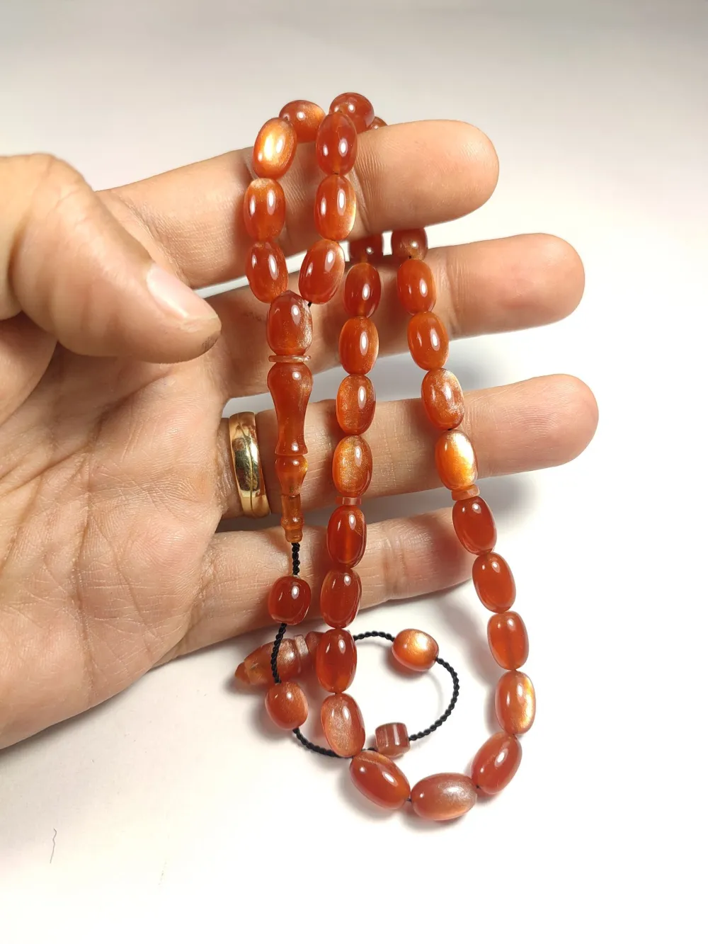 Muhammed Taci̇r Usta İşi̇ İmzalı Multi̇ Color  Sıkma Kehri̇bar küçük resim 4