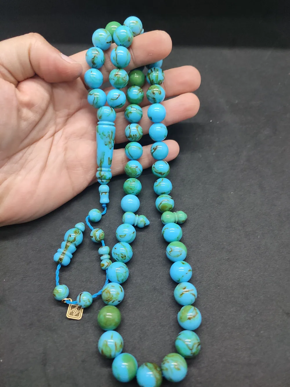 Başka Yerde Yok!Junai̇d Hasan Usta Eseri̇ 45 Habbe İri̇ Boy Eski̇ Obejden Katali̇n küçük resim 5