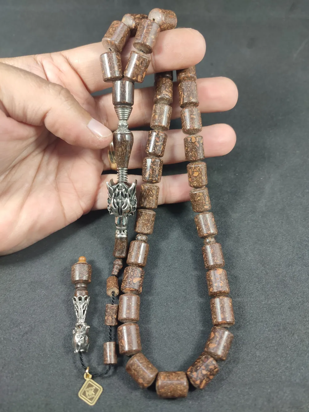 Hakan Kaya Usta  El İşçi̇li̇kli̇ Ağır Gümüş Nakkaşlı İri̇ Boy Naturel Tarçın küçük resim 5