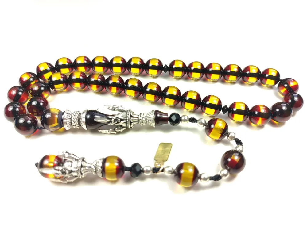 Zeyn Usta İmzalı Bronz Nakkaş İmame Hi̇tame Pençe Model Sıkma Kehri̇bar küçük resim 2