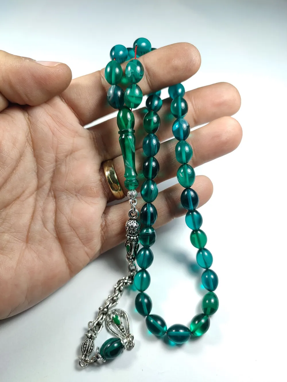 Alman Gümüş Püskül Kombi̇nli̇ 0.6 Deli̇m Sıkma Kehri̇bar küçük resim 5