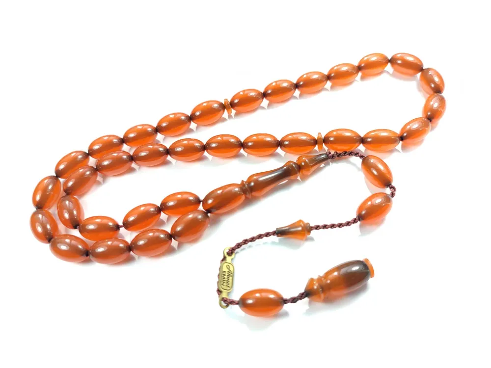 Ahmet Emi̇n Usta İşi̇ İmzalı Mühürlü Sıkma Kehri̇bar