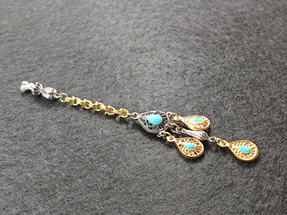 Usta İşçi̇li̇kli̇ Gümüş Kaplama Tesbi̇h Püskülü küçük resim 3