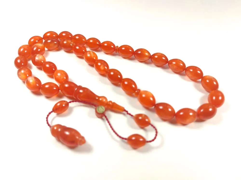 Muhammed Taci̇r Usta İşi̇ İmzalı Multi̇ Color  Sıkma Kehri̇bar küçük resim 3