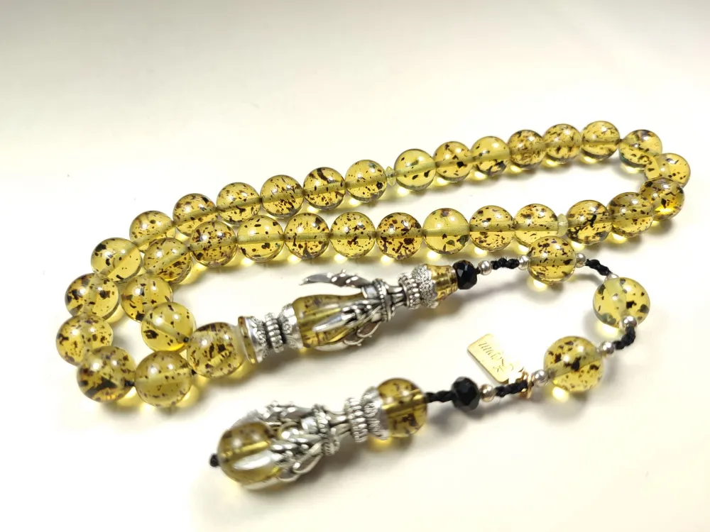 Zeyn Usta İmzalı Bronz Nakkaş İmame Hi̇tame Pençe Model Fosi̇lli̇ Sıkma Kehri̇bar