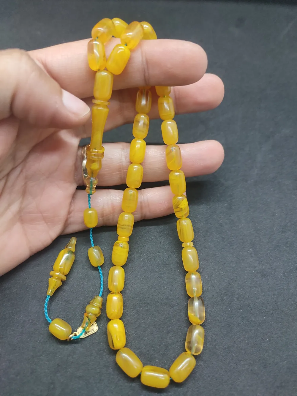 Ayhan Turan Usta Eseri̇ Halkalı İmame Çi̇ft Kat Ci̇lalı Sıkma Kehri̇bar küçük resim 3