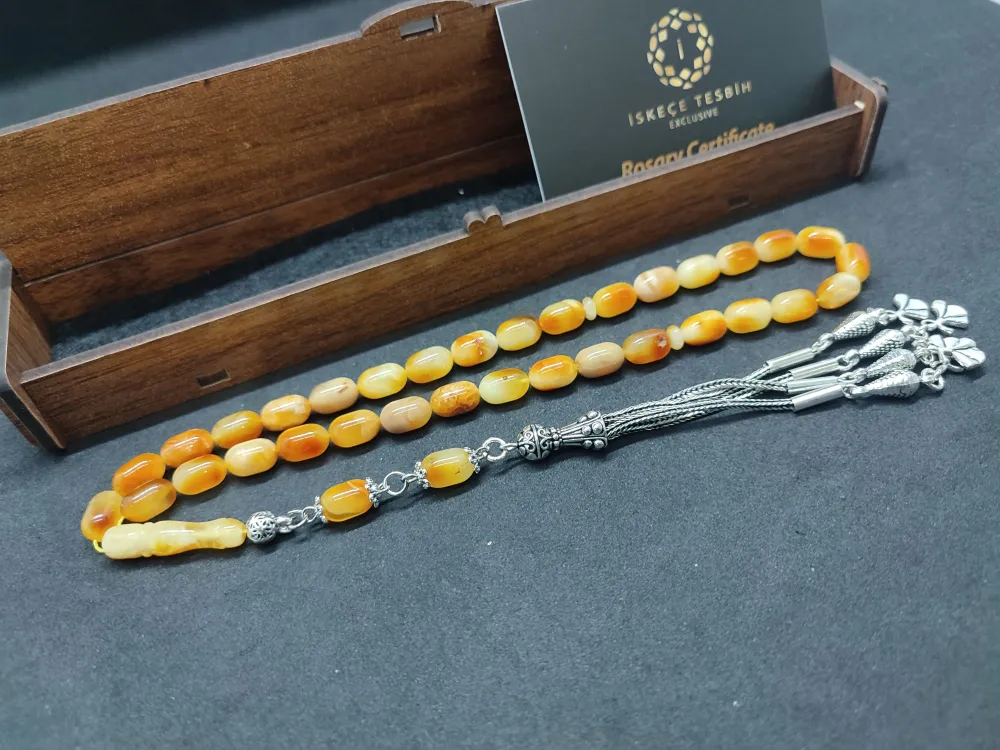 Ahşap Kutulu  6.75 Gr. Gümüş Püsküllü Toprak Fosi̇lli̇ 13.20 Gr. Rus Kaya Damla küçük resim 3